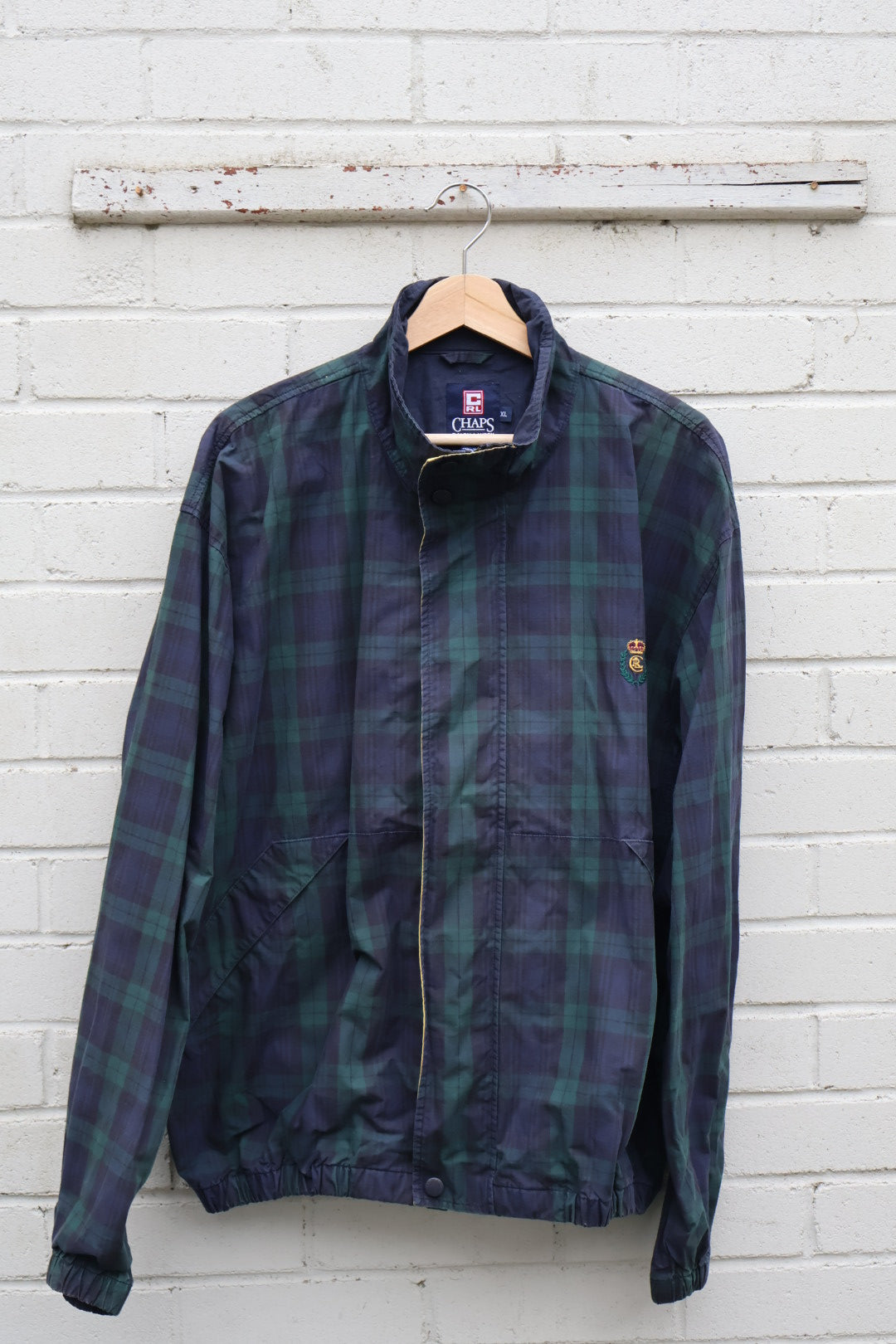 Ralph Lauren Chap Vintage 90's Check Plaid Windbreaker Jacket
