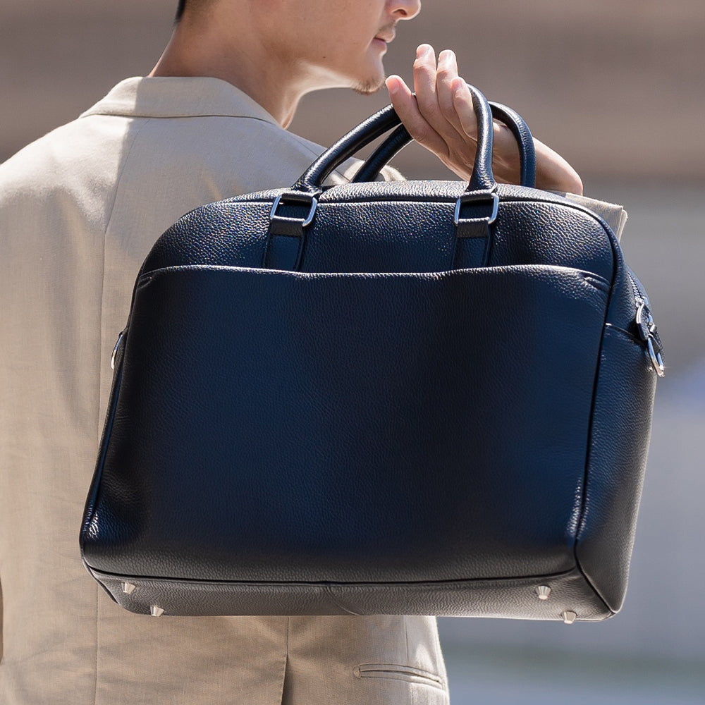 MURA ブリーフケース ビジネスバッグ メンズ 大容量12L 本革