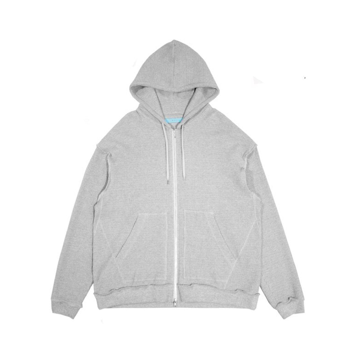 MUZE TURQUOISE LABEL - BIG HOOD WAFFLE W ZIP PARKA (GRAY) ミューズ