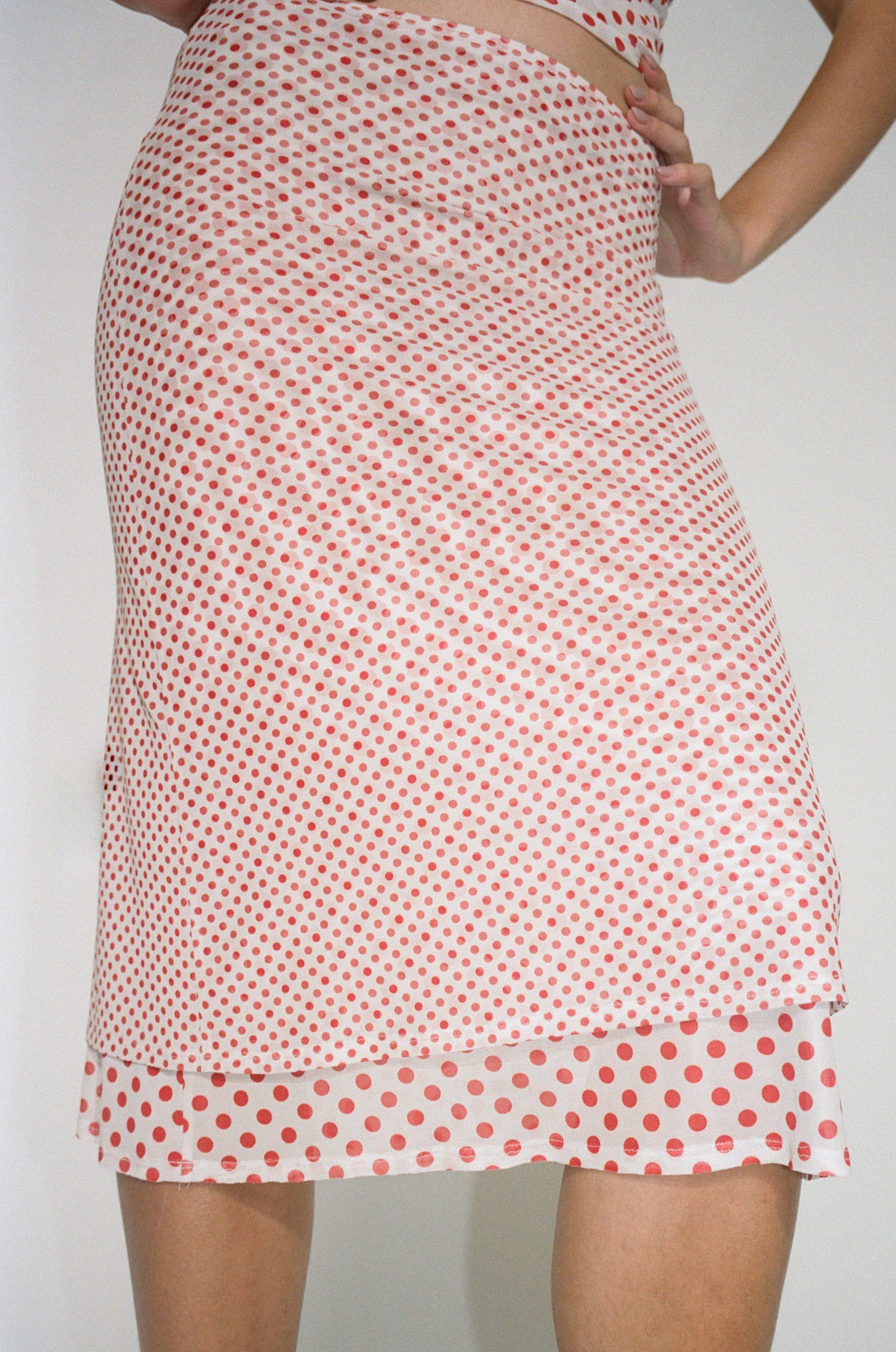 MARIA SKIRT WHITE POLKA DOT – Miaou