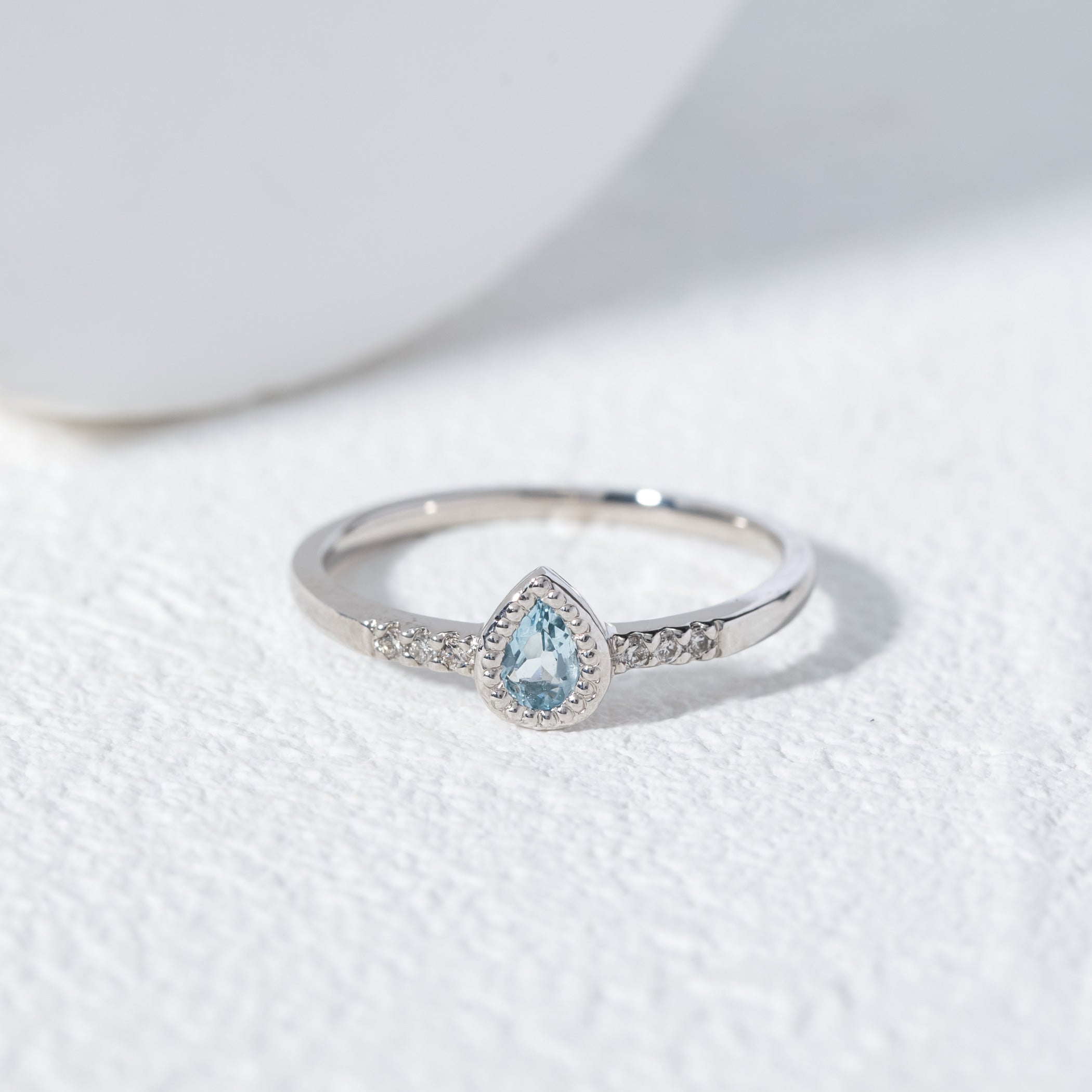 予約商品】3月誕生石 プラチナ アクアマリン リング – Milluflora