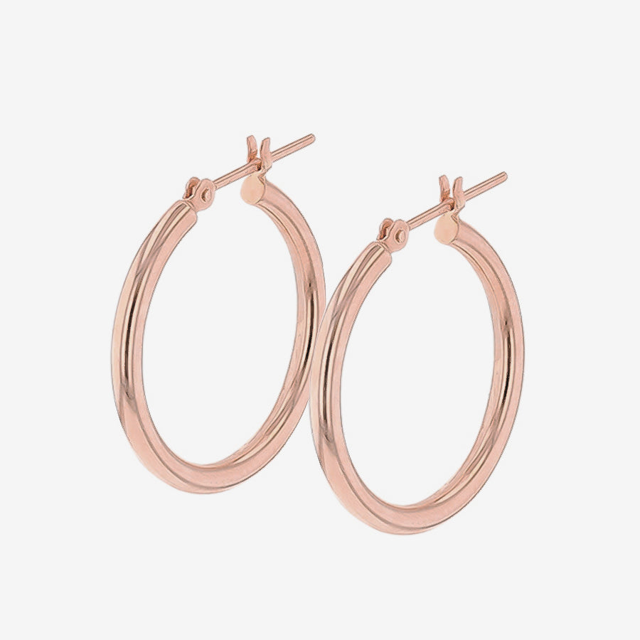 K18 ピンクゴールド フープ ピアス（20mm） – Milluflora | ミル