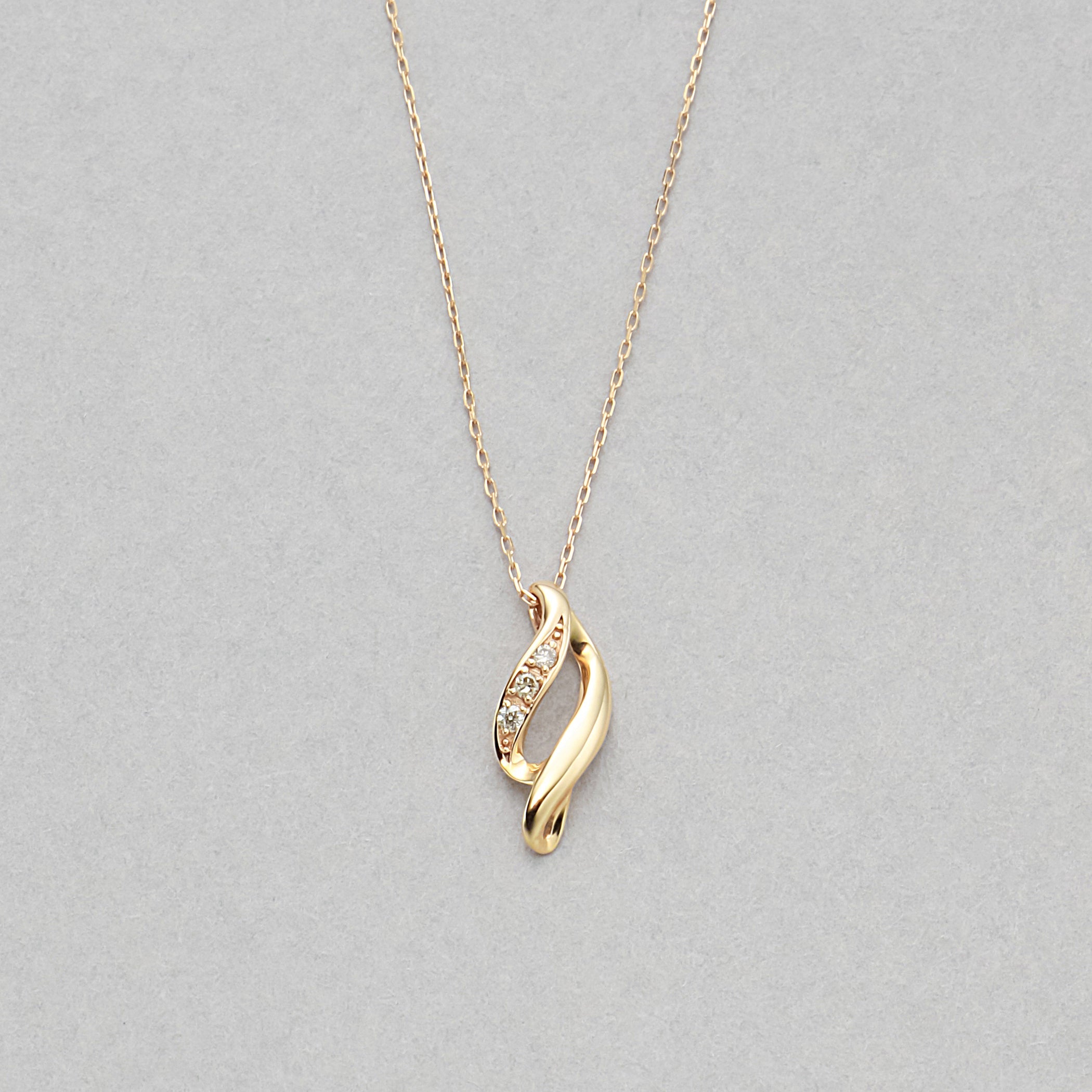 K10 イエローゴールド ダイヤモンド しずく ネックレス – Milluflora