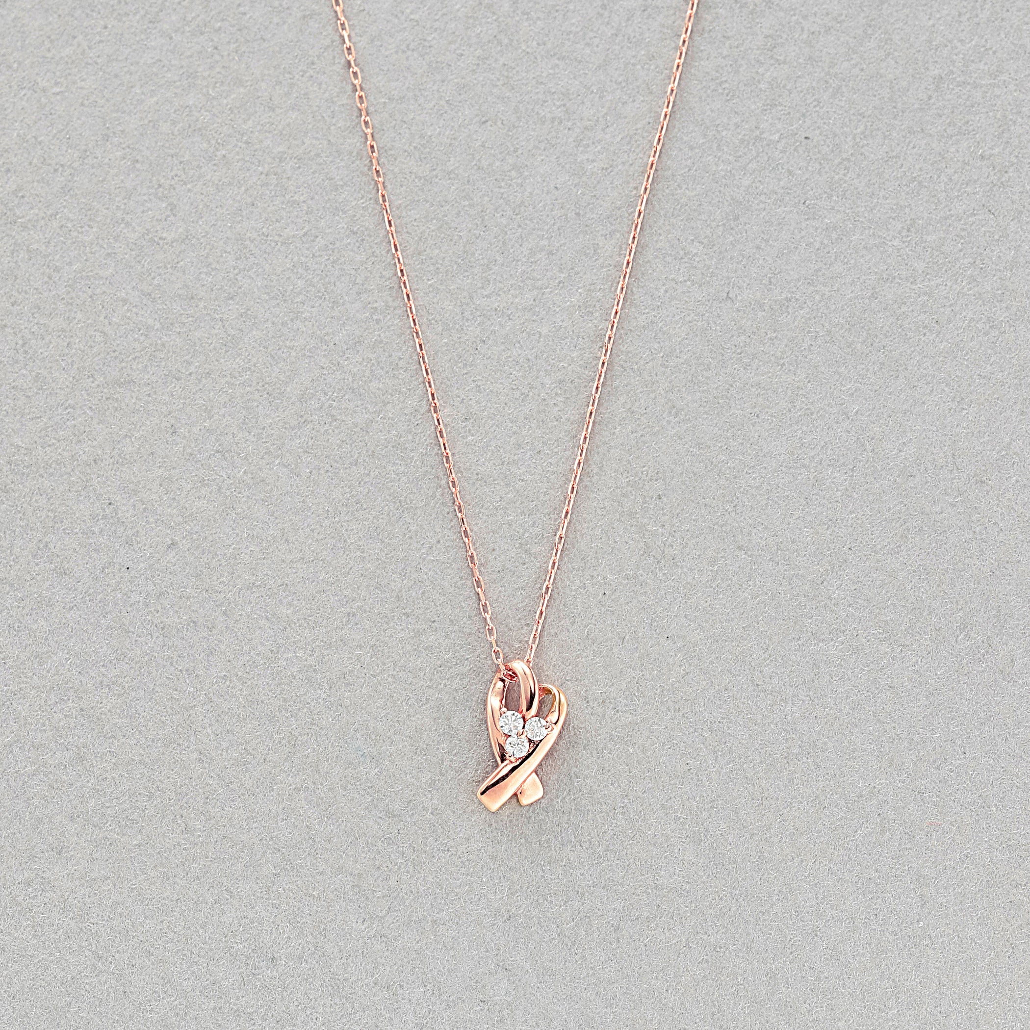 K10 ピンクゴールド ダイヤモンド ハート ネックレス – Milluflora