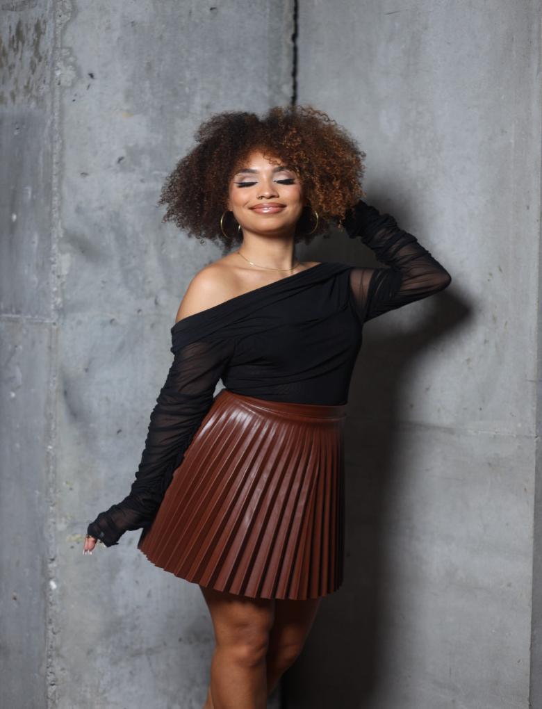 Brown Leather Skirt – Mintii