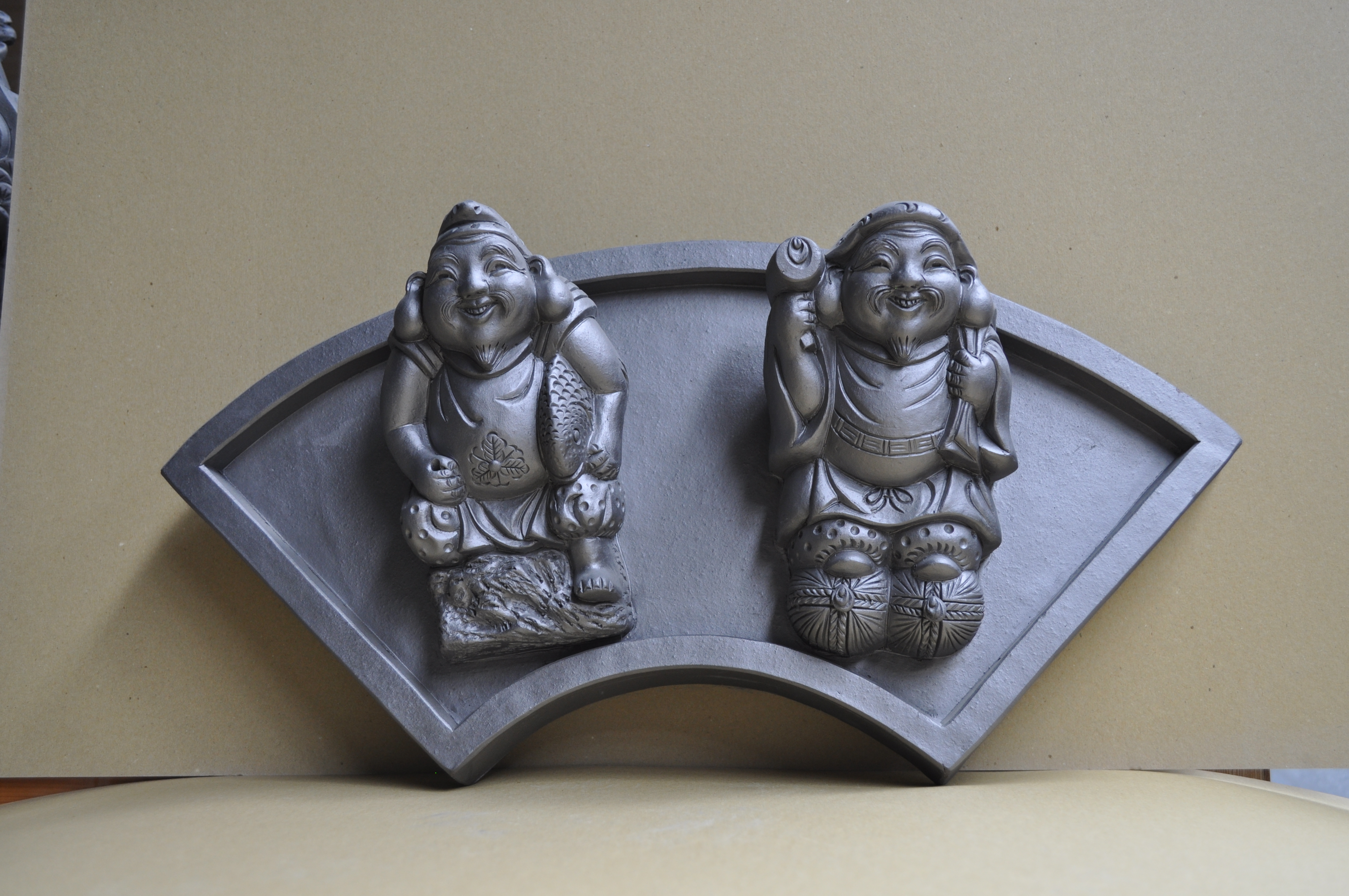 恵比寿・大黒扇 | 美濃邉鬼瓦工房 文化財・社寺・一般在家 装飾品