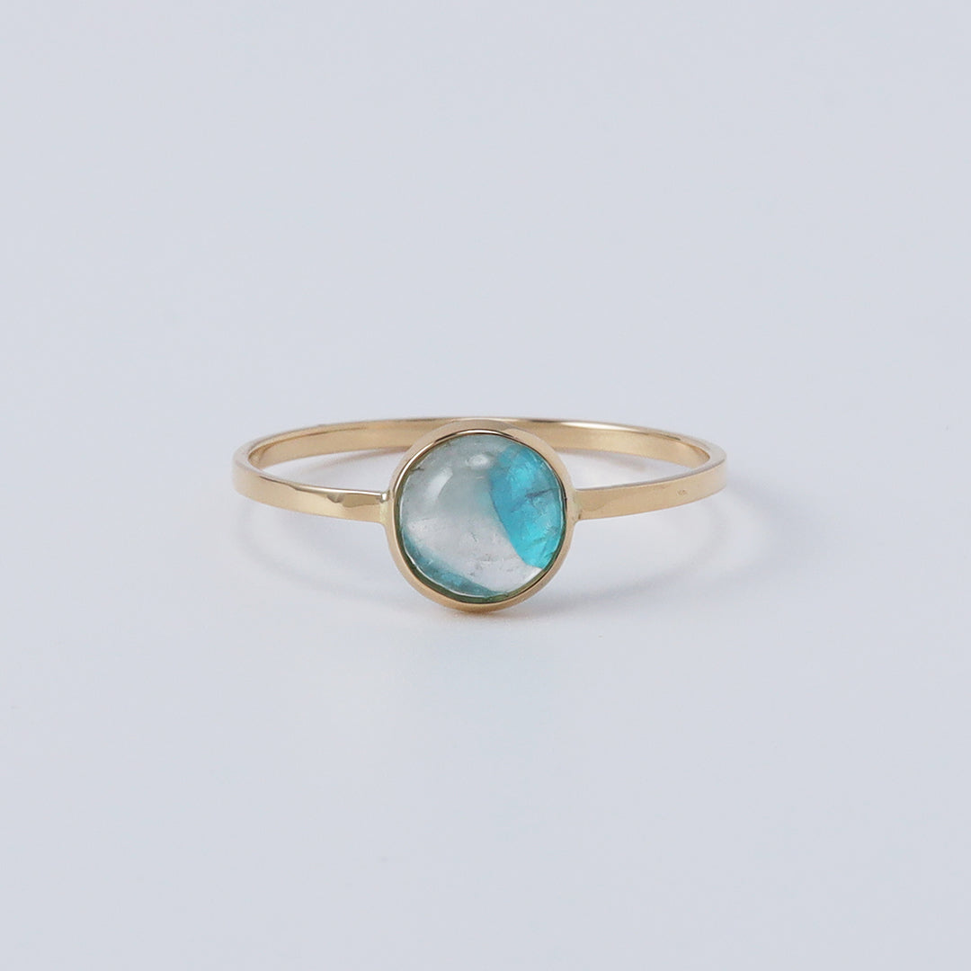 一点物】K18パライバトルマリンインクォーツリング13号F