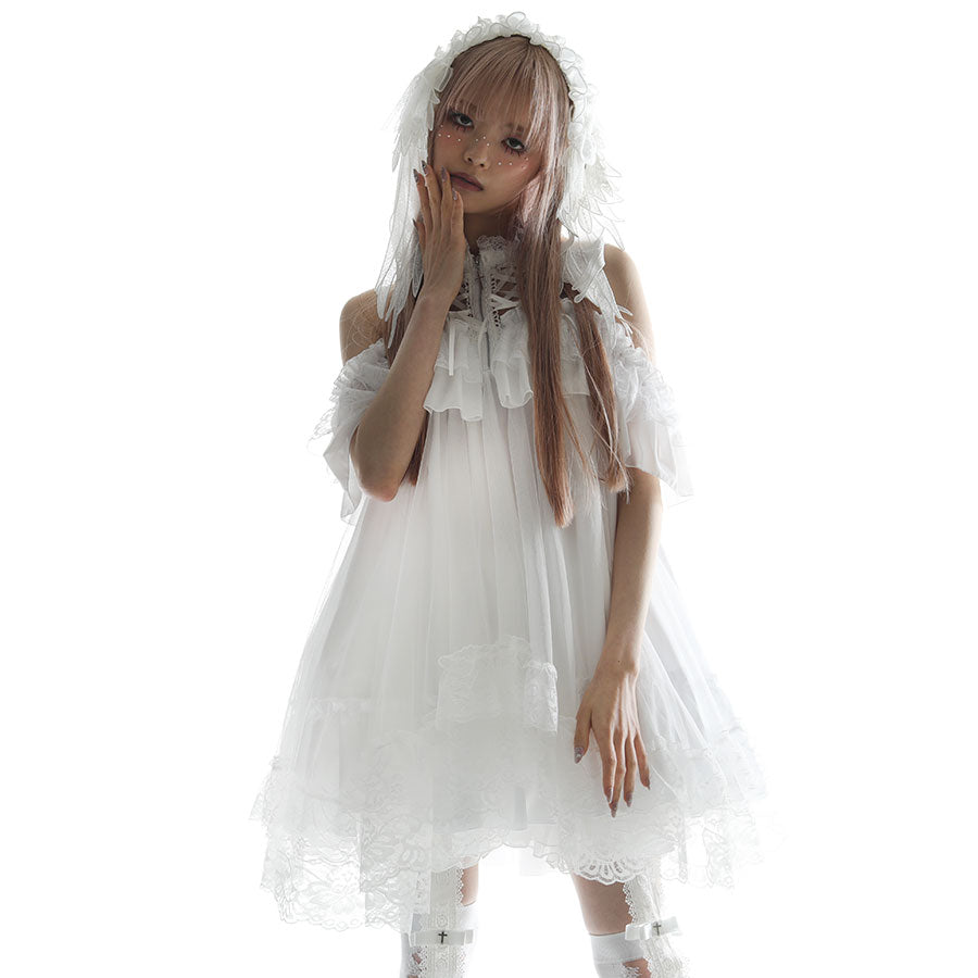 MINI DEVIL ANGEL WING DRESS (WHITE) – MAJOH