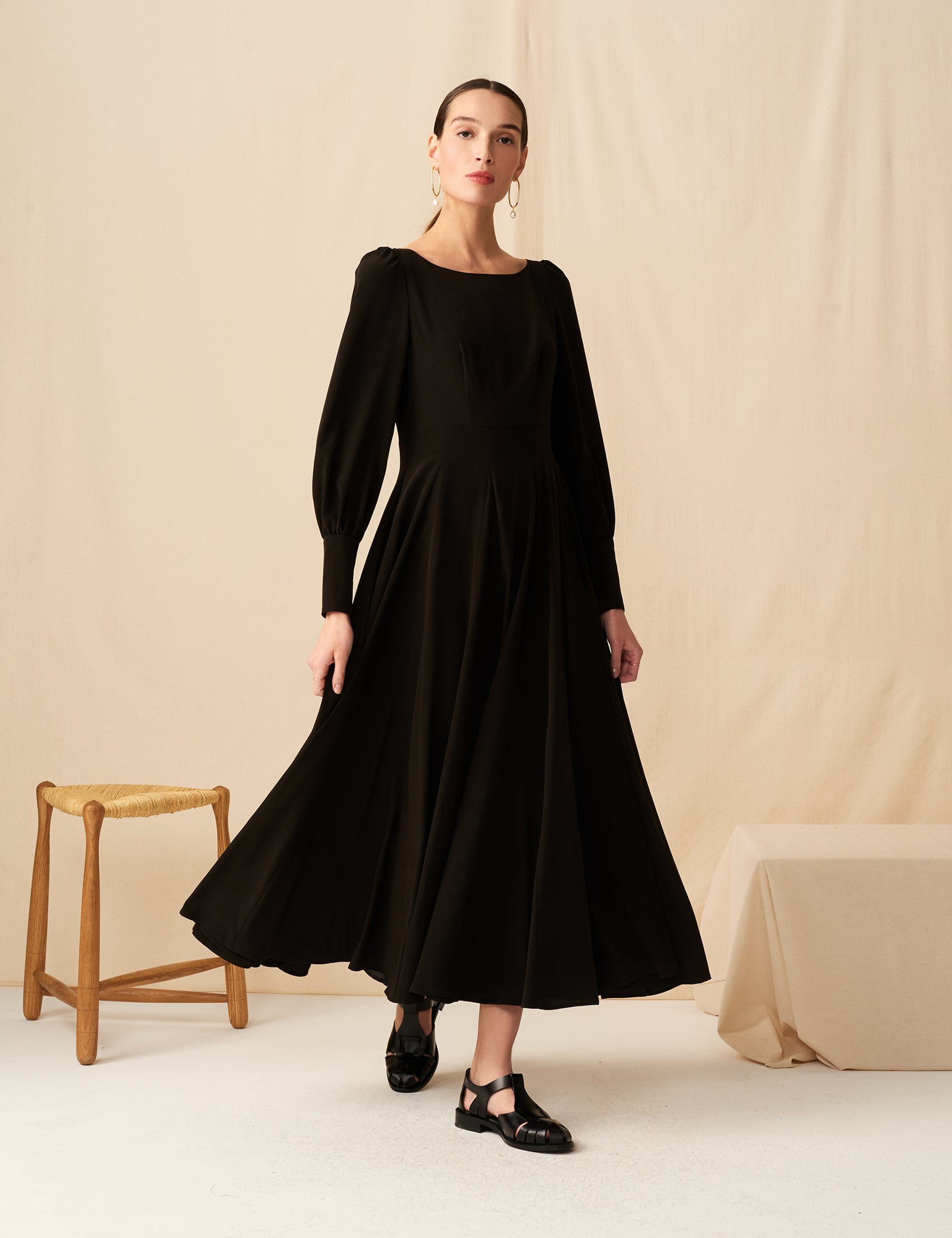 MARIHA(マリハ) 月の夢のドレス (長袖) Black シティードレス