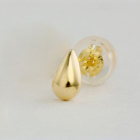 片耳】K18 地金 中空 フックピアス（ツユ：小）- me.（エムイードット）