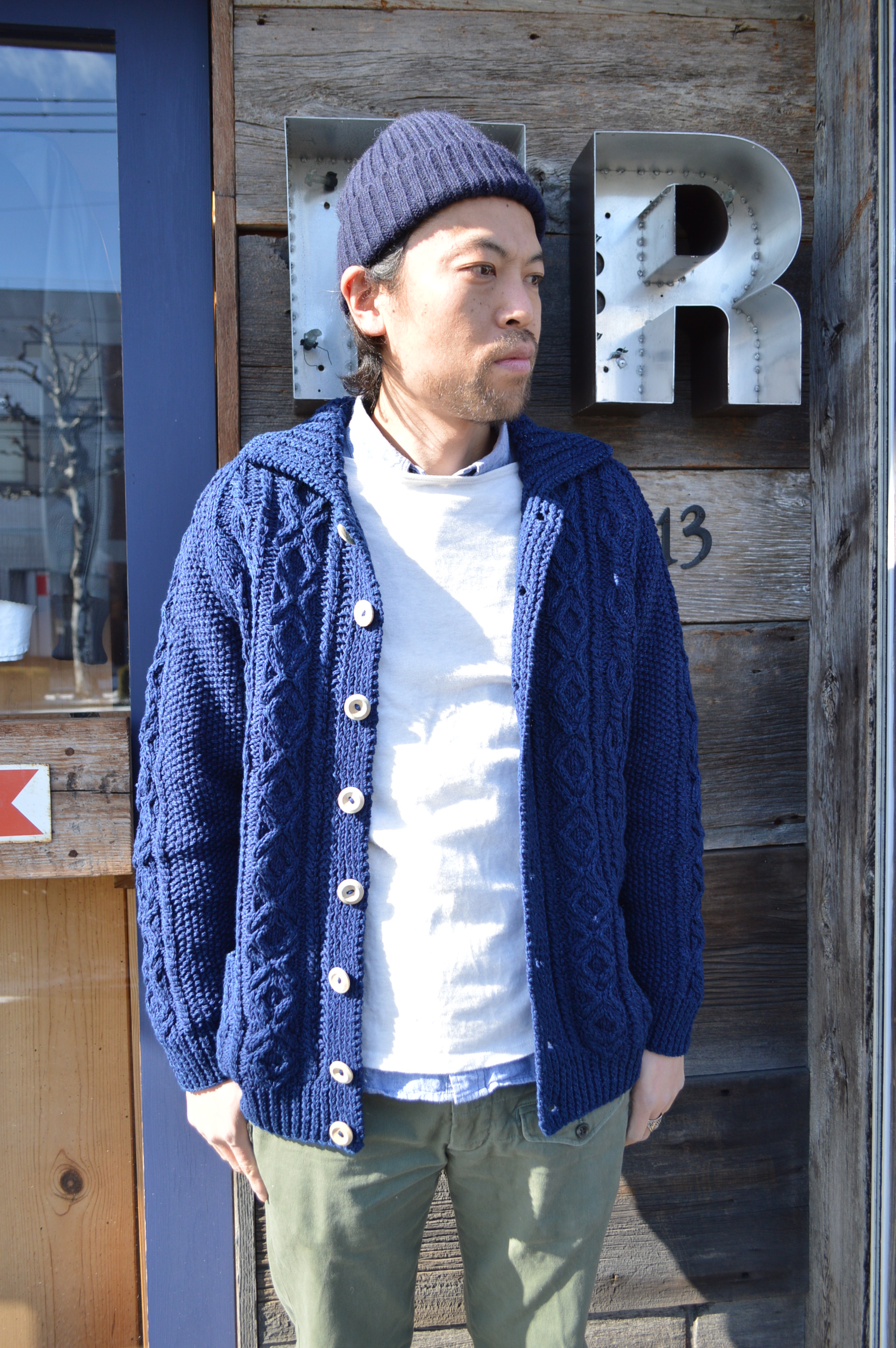 INVERALLAN / インバーアラン】 3A Cotton Denim Cardigan 入荷