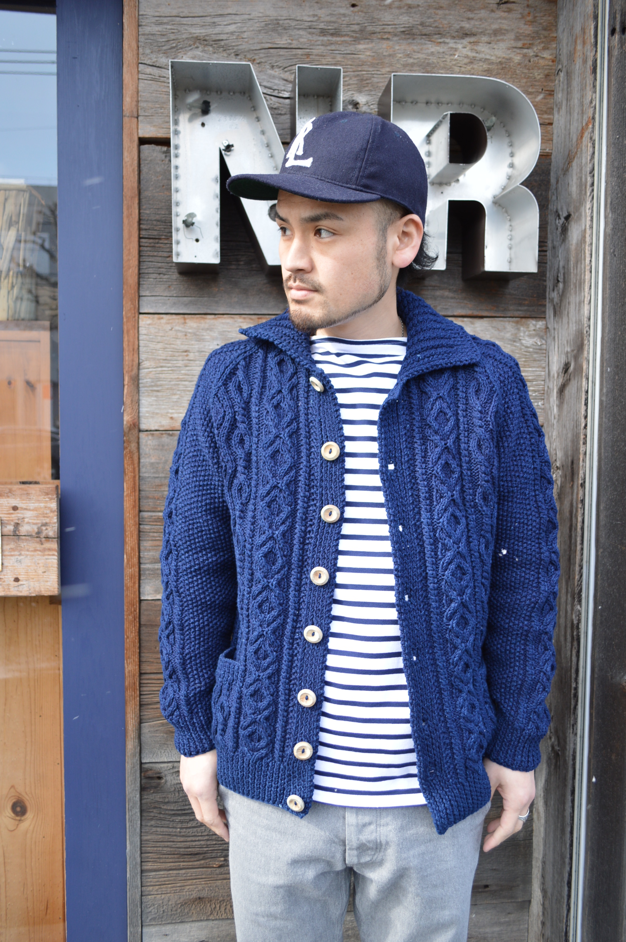 INVERALLAN / インバーアラン】 3A Cotton Denim Cardigan 入荷