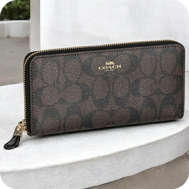 コーチ 長財布 レディース ブランド COACH 59267 ダークブラウン 59267