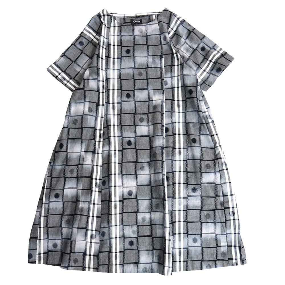 儀右ヱ門 ギエモン ぎえもん 久留米絣 ワンピース タ209 日本製