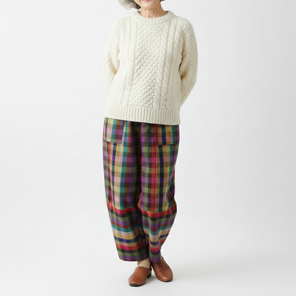 儀右ヱ門 ギエモン ぎえもん 久留米絣 パンツ Y7052 日本製 【2025