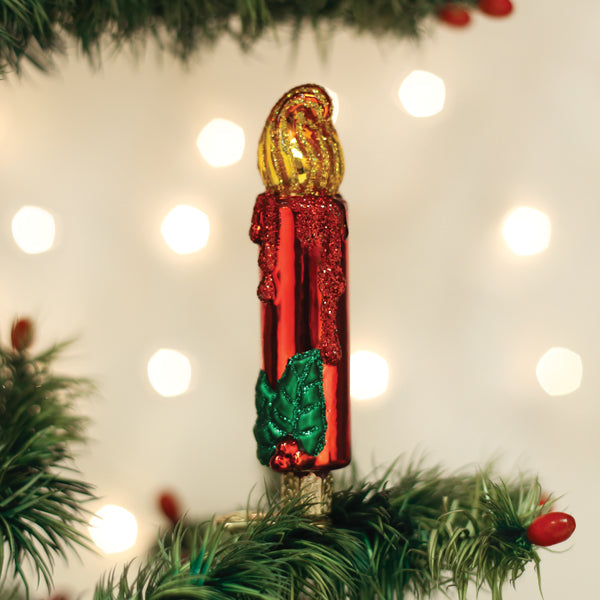 Red Clip-on Candle Ornament – Old World Christmas
