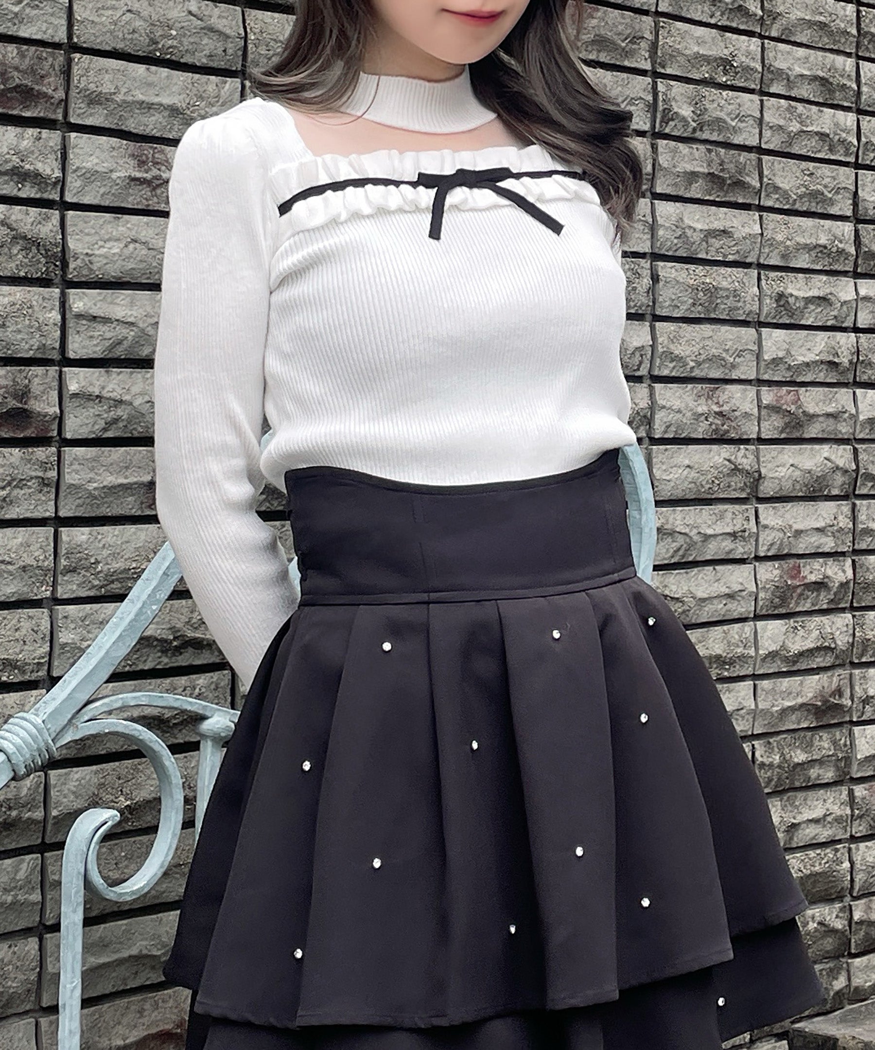 デコルテシアーフリルニット – PARK by one way（パークバイワンウェイ）