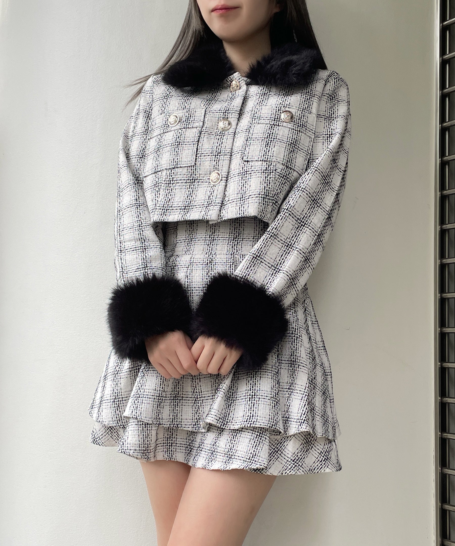 セットアップ30%割♡】ファー付きバイカラーセットアップ – PARK by