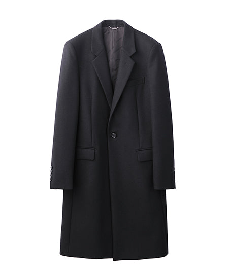 WOOL CASHMERE MELTON CHESTERFIELD COAT