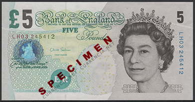 イギリスポンド 旧紙幣 旧50ポンド5枚 250ポンド 連番 新札 イギリス