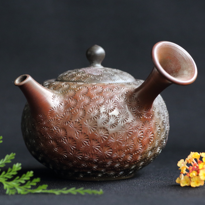 窯変斑釉こぼし京焼急須湯呑茶道具