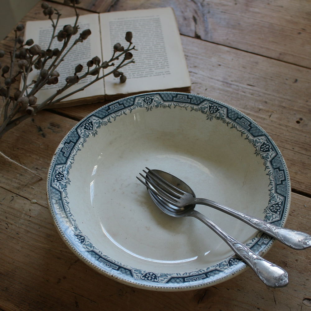 サンタマン窯モロッコシリーズの浅いボウル（直径26.5cm） フランス