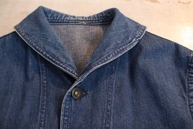 40's “U.S.NAVY” Shawl Collar Denim Jacket |
