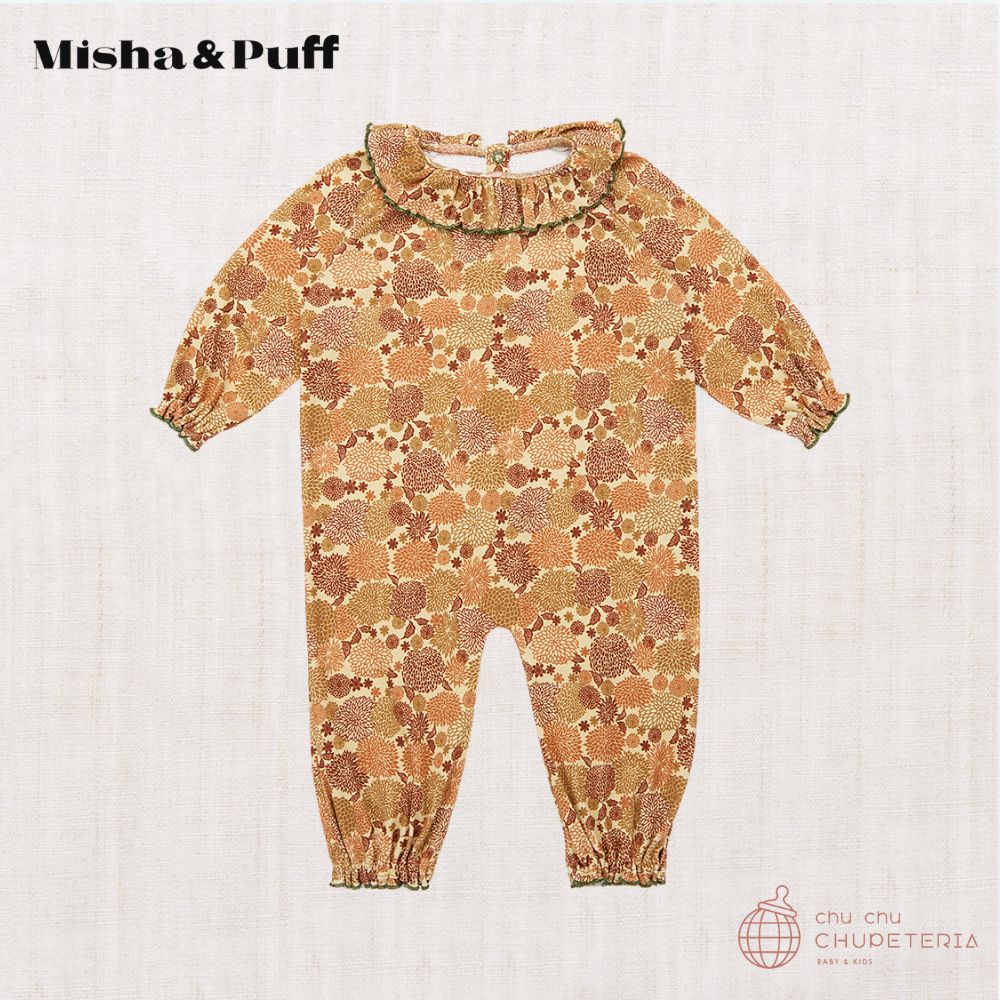 Misha & Puff】Pierrot Onesie - Alabaster Chrysanthemum – chu chu