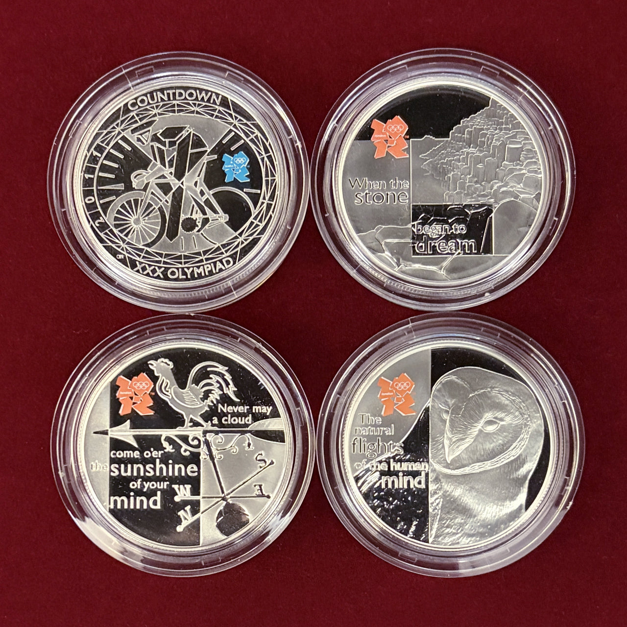 イギリス】2012年ロンドンオリンピック記念 シルバーコインセット 4枚