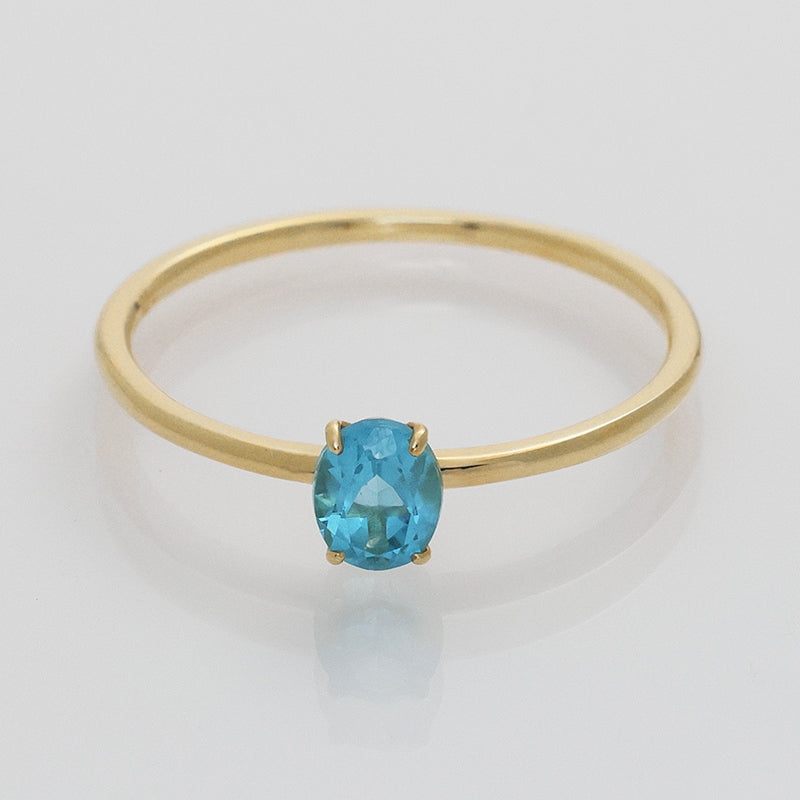 K18YG ネオンブルー アパタイト OVリング – COLETTE GIFT