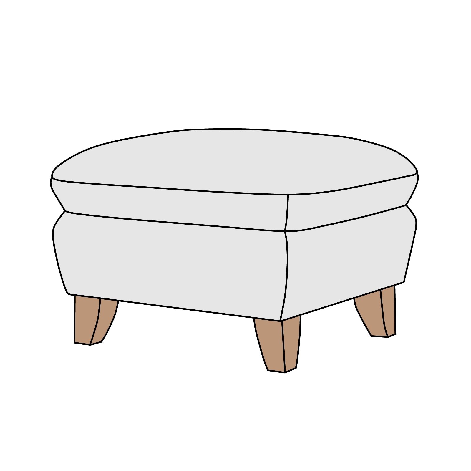 大塚家具 ルーニー SD-344 オットマン 横幅約63cm