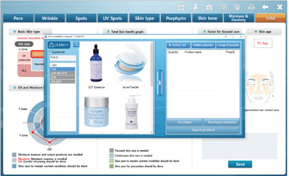 クレオ（※販売終了）｜画像とセンサーの高精度肌診断器