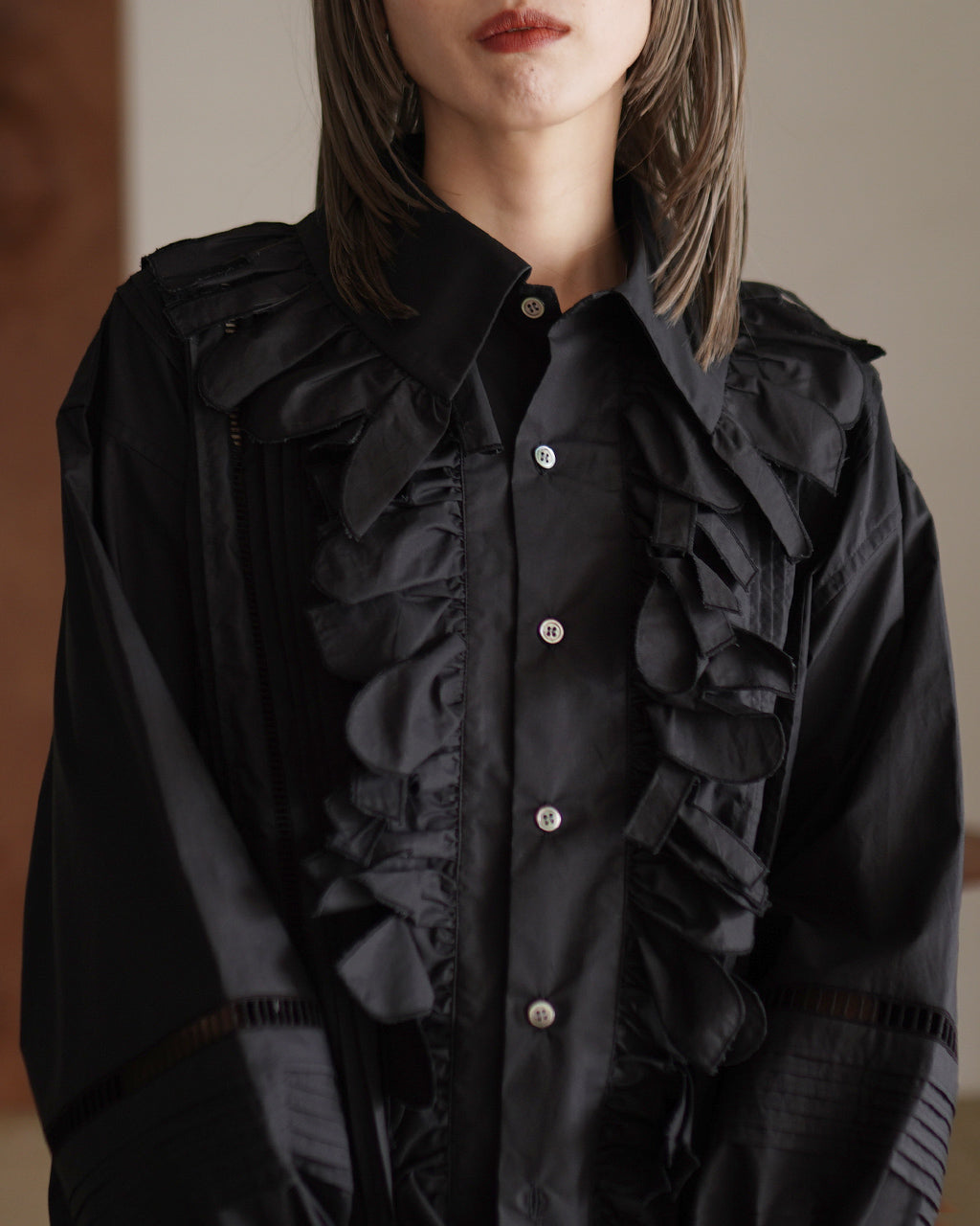 JUN MIKAMI ジュンミカミ ラッフルシャツ レディース ラッフルSH 25AW