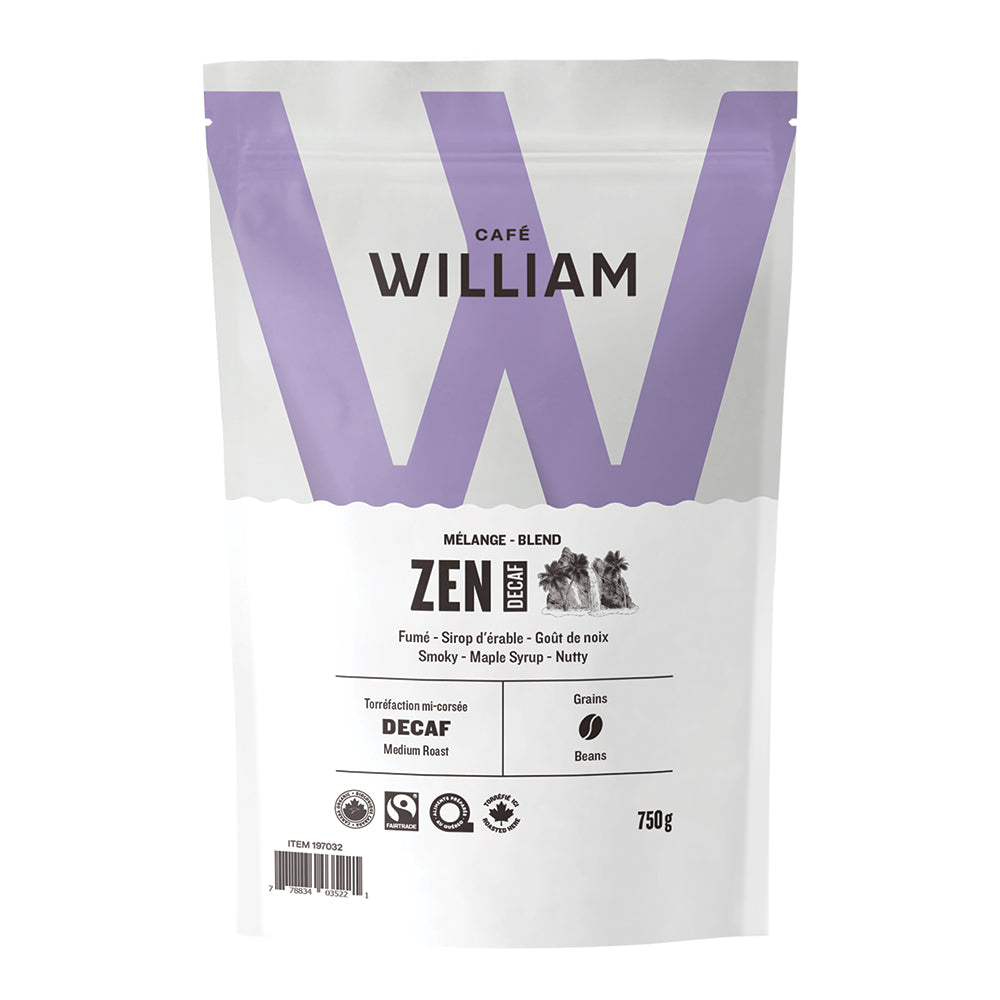 Zen Decaf Coffee - Organic and Fair Trade Ground Beans | Café William