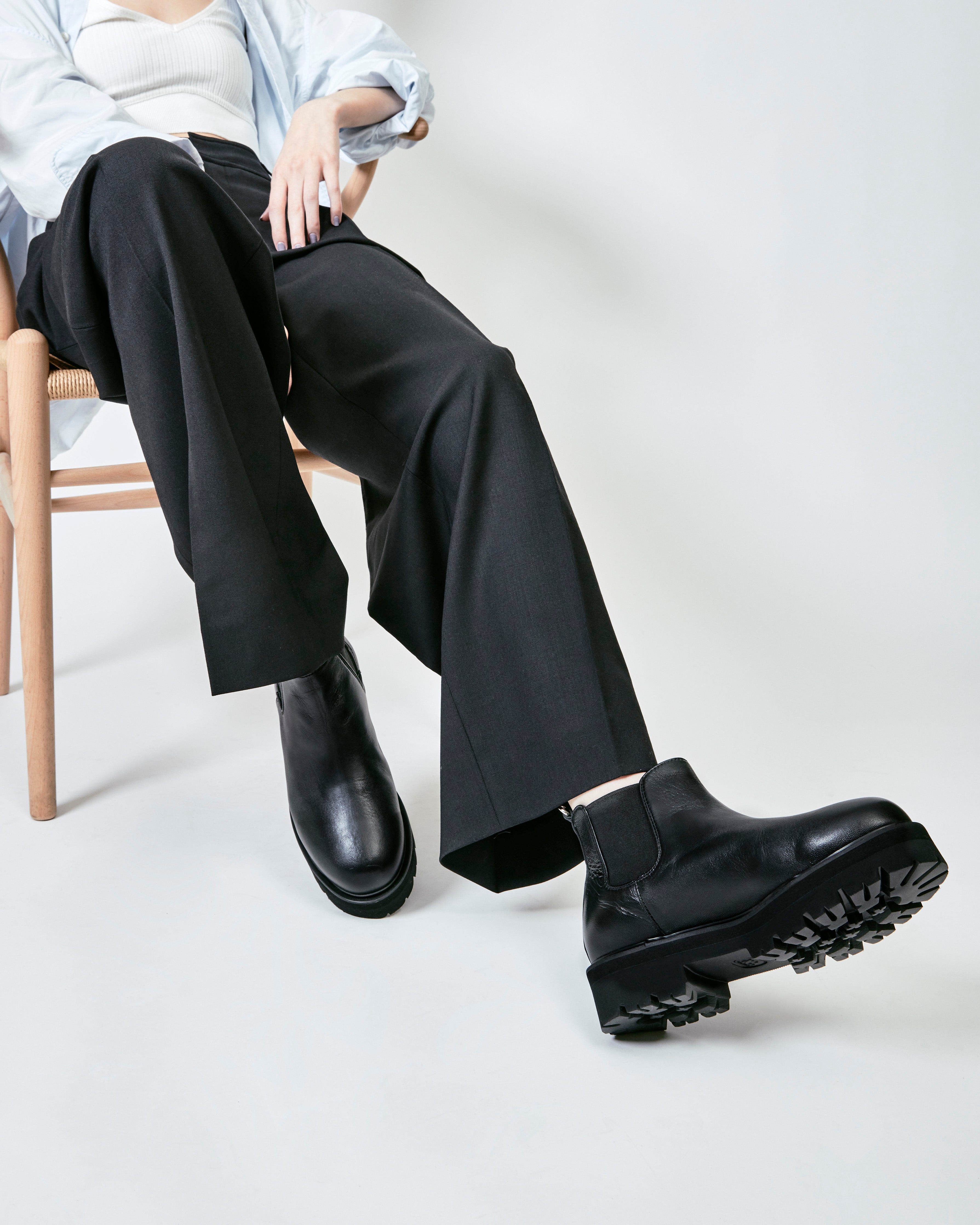 SHORT SIDE GOA BOOTS BLACK – caminando.jp