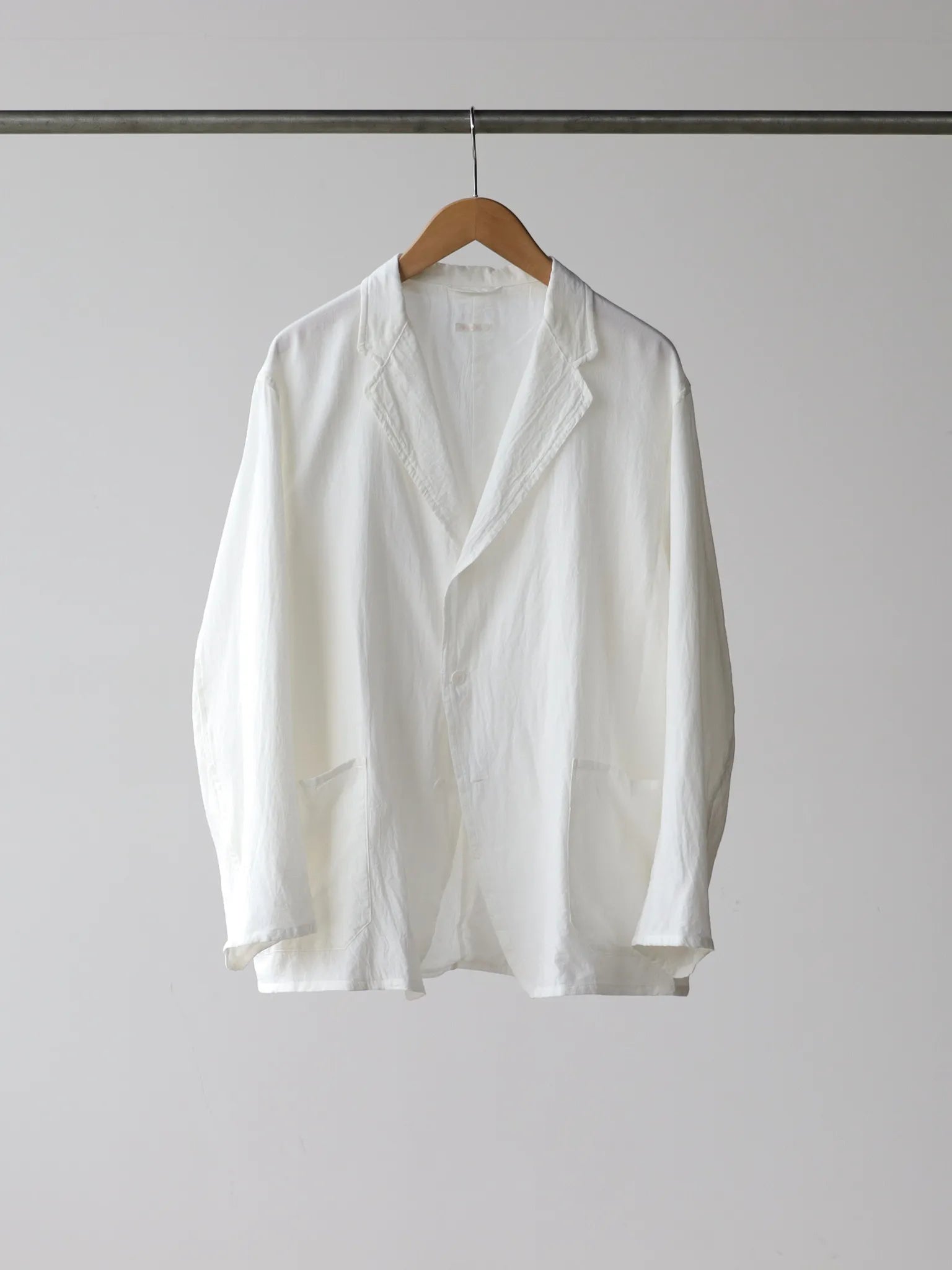 COMOLI KHADIコットン ジャケット WHITE | CASANOVA&CO (カサノヴァ