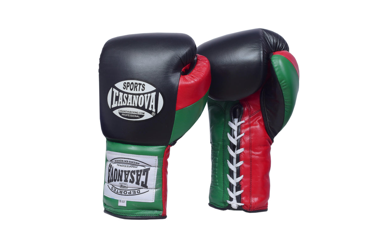 Casanova Boxing® Lace-up glove black/red/green