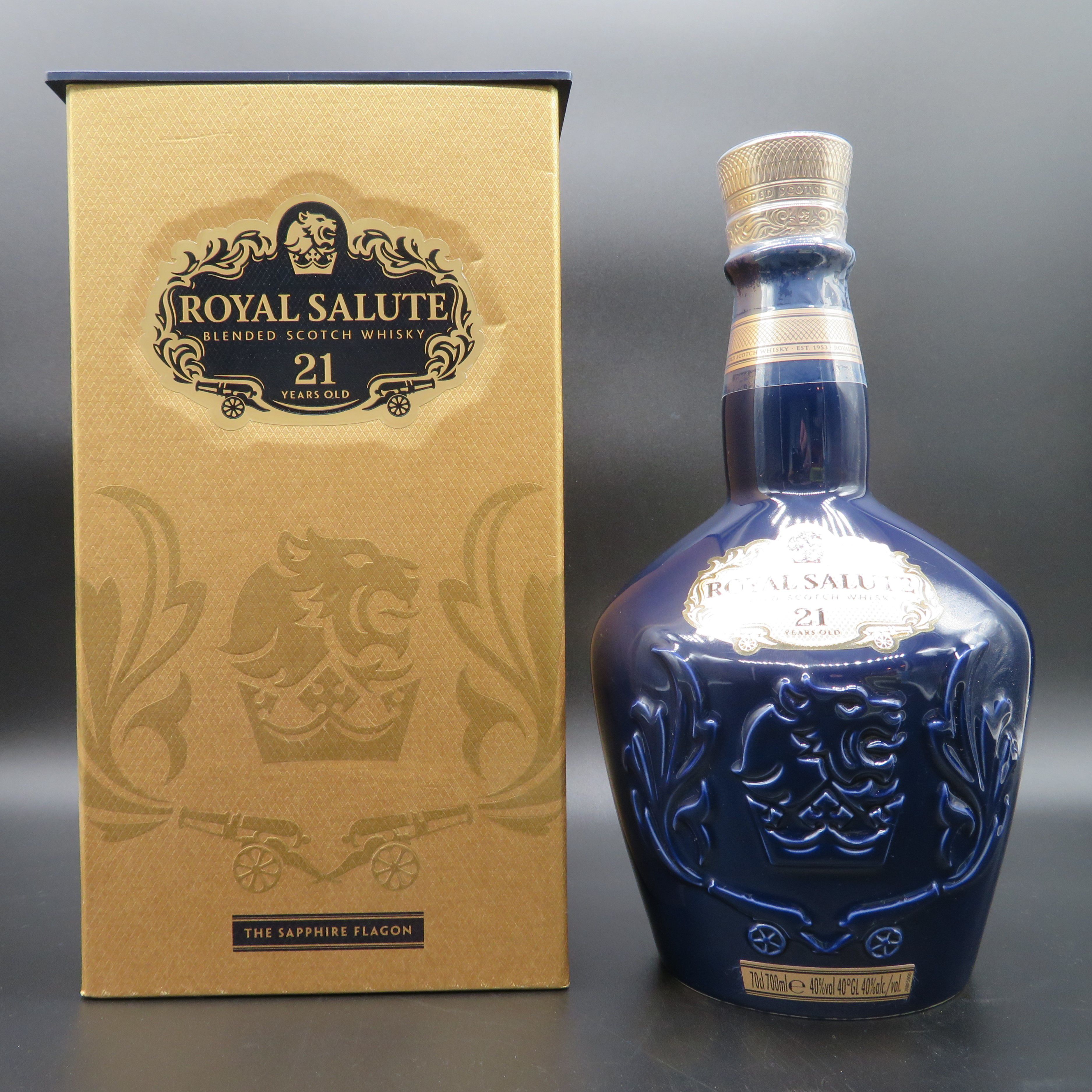 Chivas Brothers Royal salute 21 year Wade Sapphire Flagon scotch