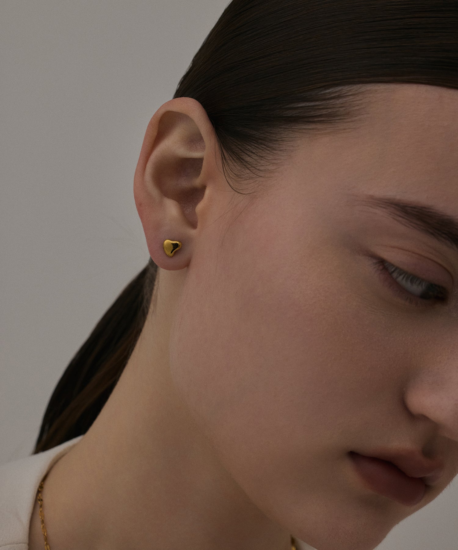 ゴールド]ミニハートピアス