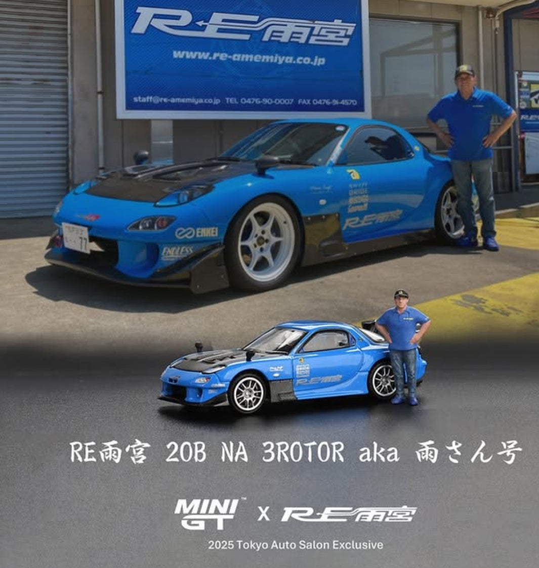 Mini GT 880 Tokyo Auto Salon 2025 exclusive Mazda RX-7 Re-Amemiya