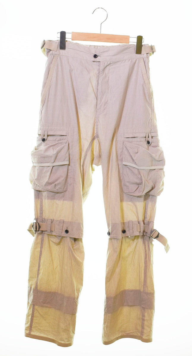 ジェン イェ JIAN YE 23ss ストライプナイロン ギミックパンツ 23ss-PT