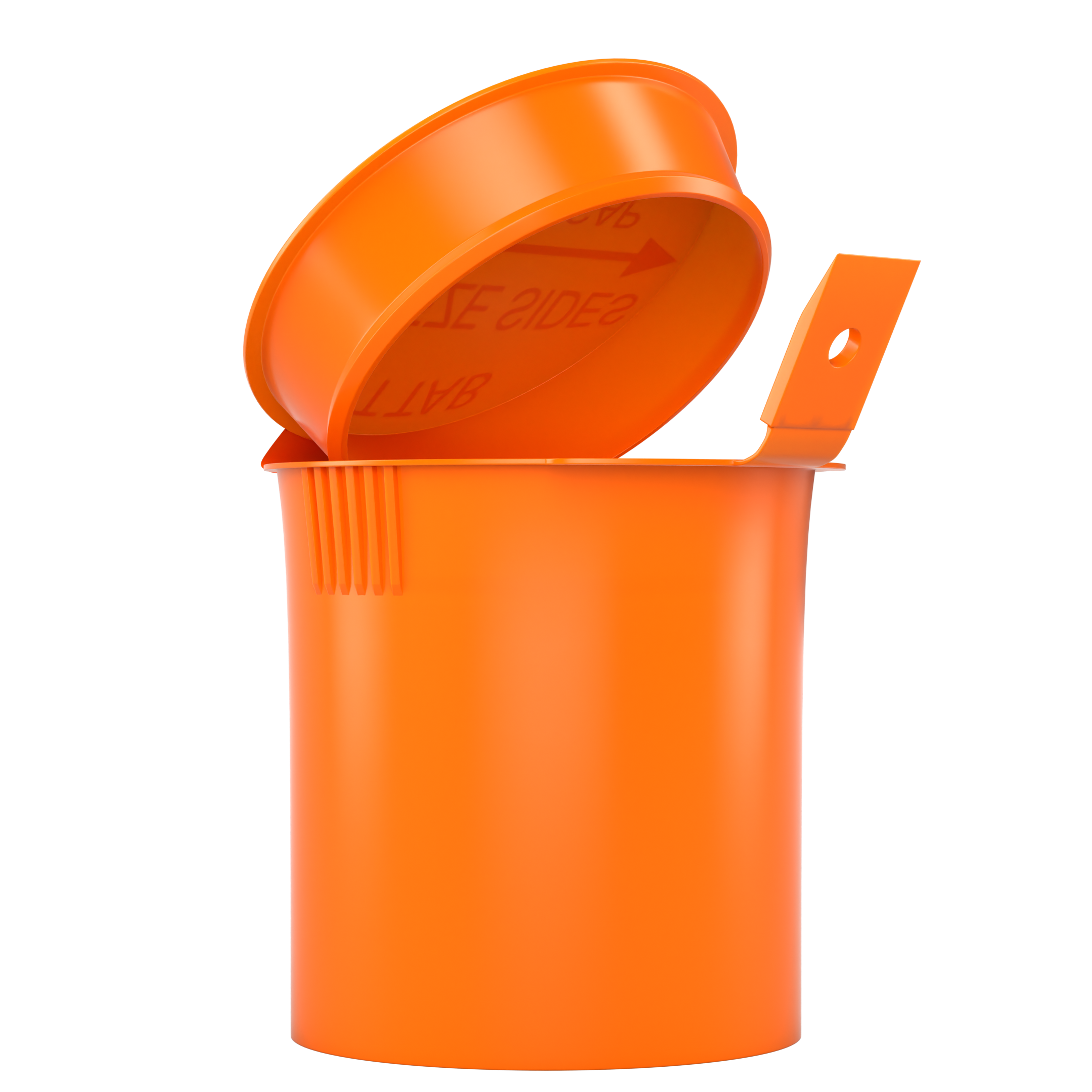 6 Dram Opaque Orange Child Resistant Latch Top Pop Top Bottles (300 qt