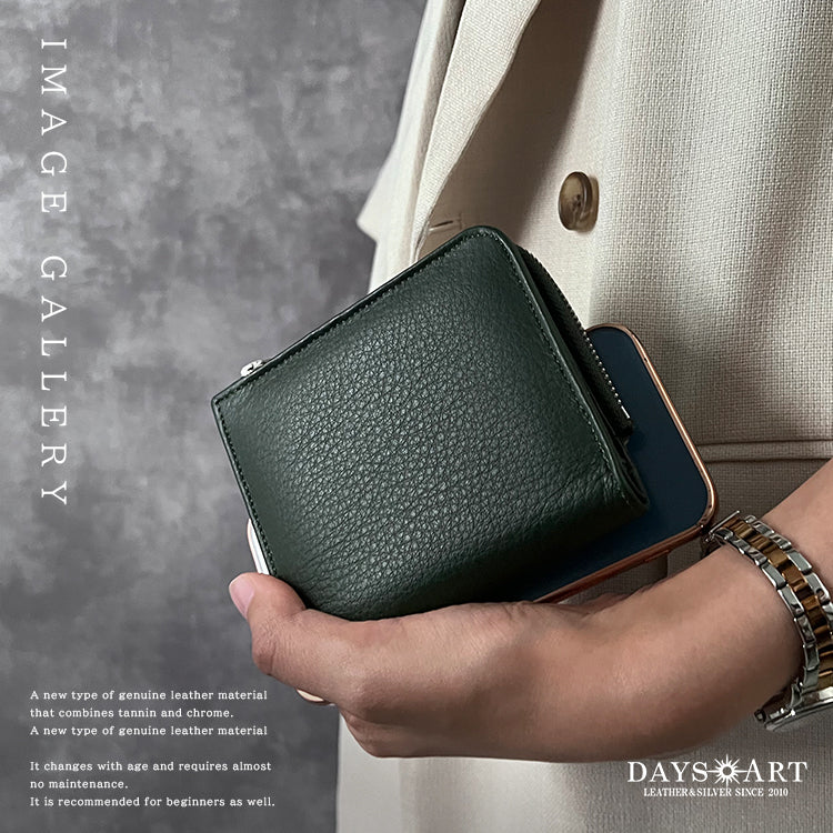 DAYSART 本革 L字ファスナー 2つ折り財布 lw239