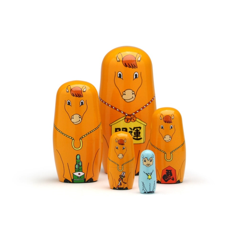 マトリョーシカ ハッピーニューホース Happy New Horse かわいい 木製