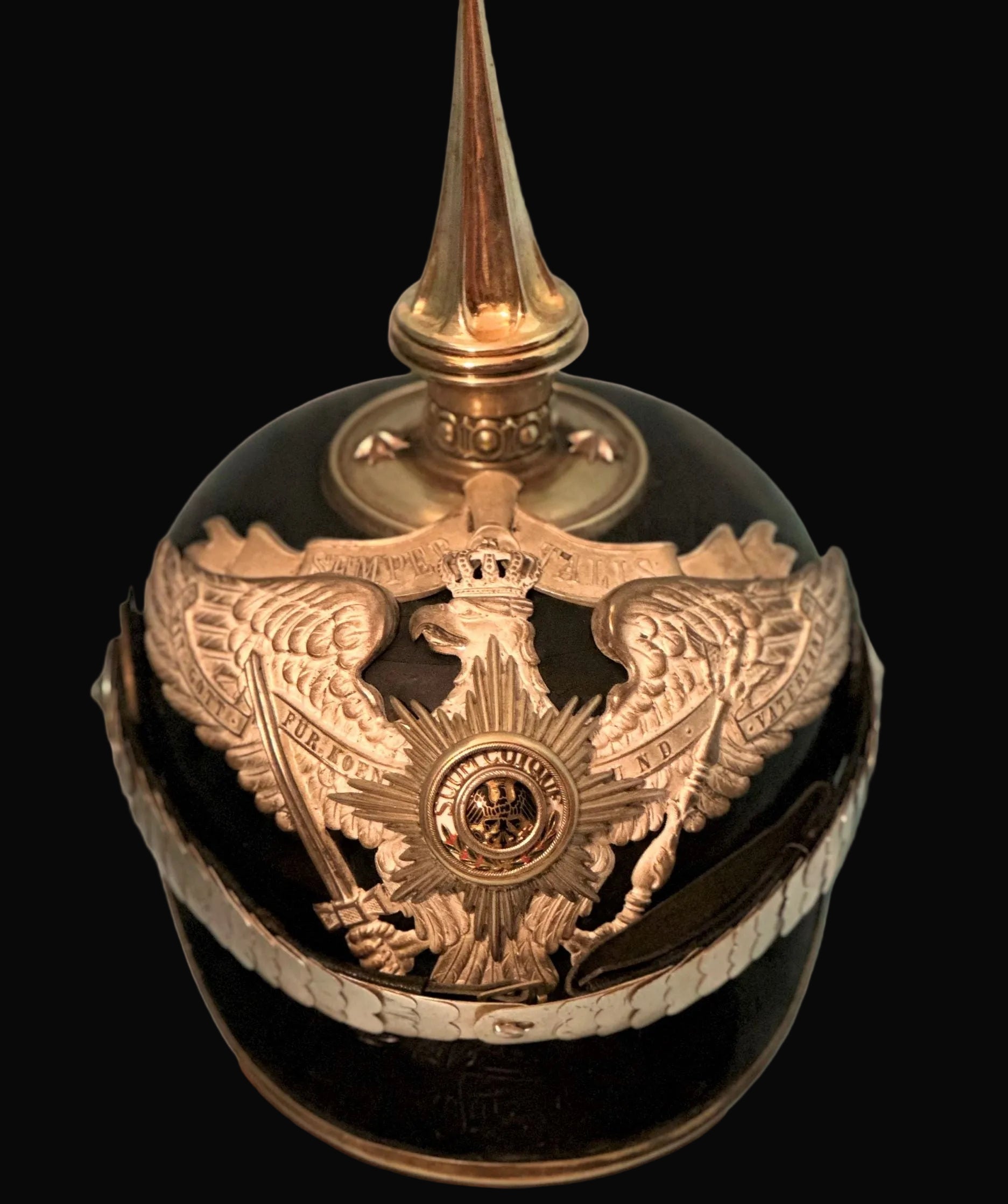 Prussia Pickelhaube / Spiked Helmet for Officer in 1. Garde-Rgt ZU FUß