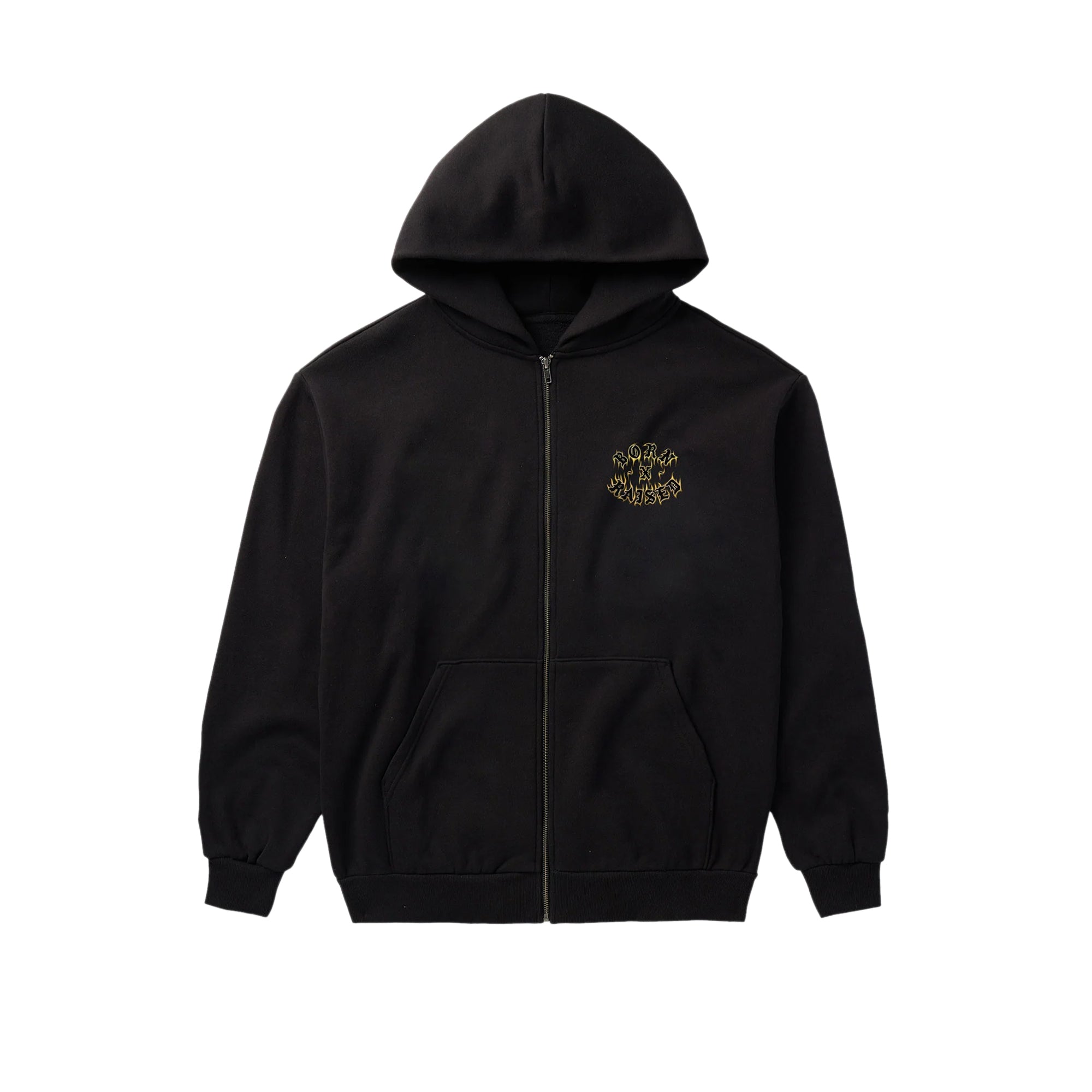 Born X Raised Mens Guadalupe Zip-Up Hoodie – Extra Butter