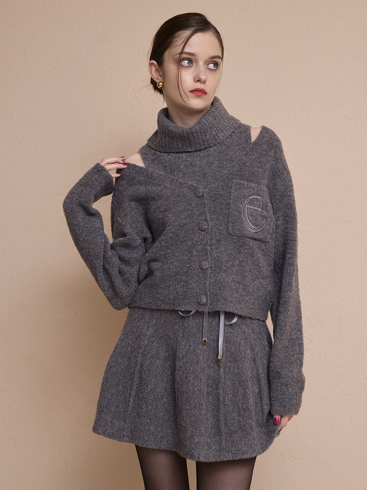 ブークレニットカーディガン