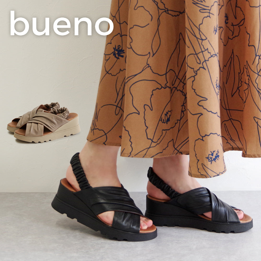 BUENO SHOES ブエノシューズ】 厚底クロスベルトサンダル 【A508
