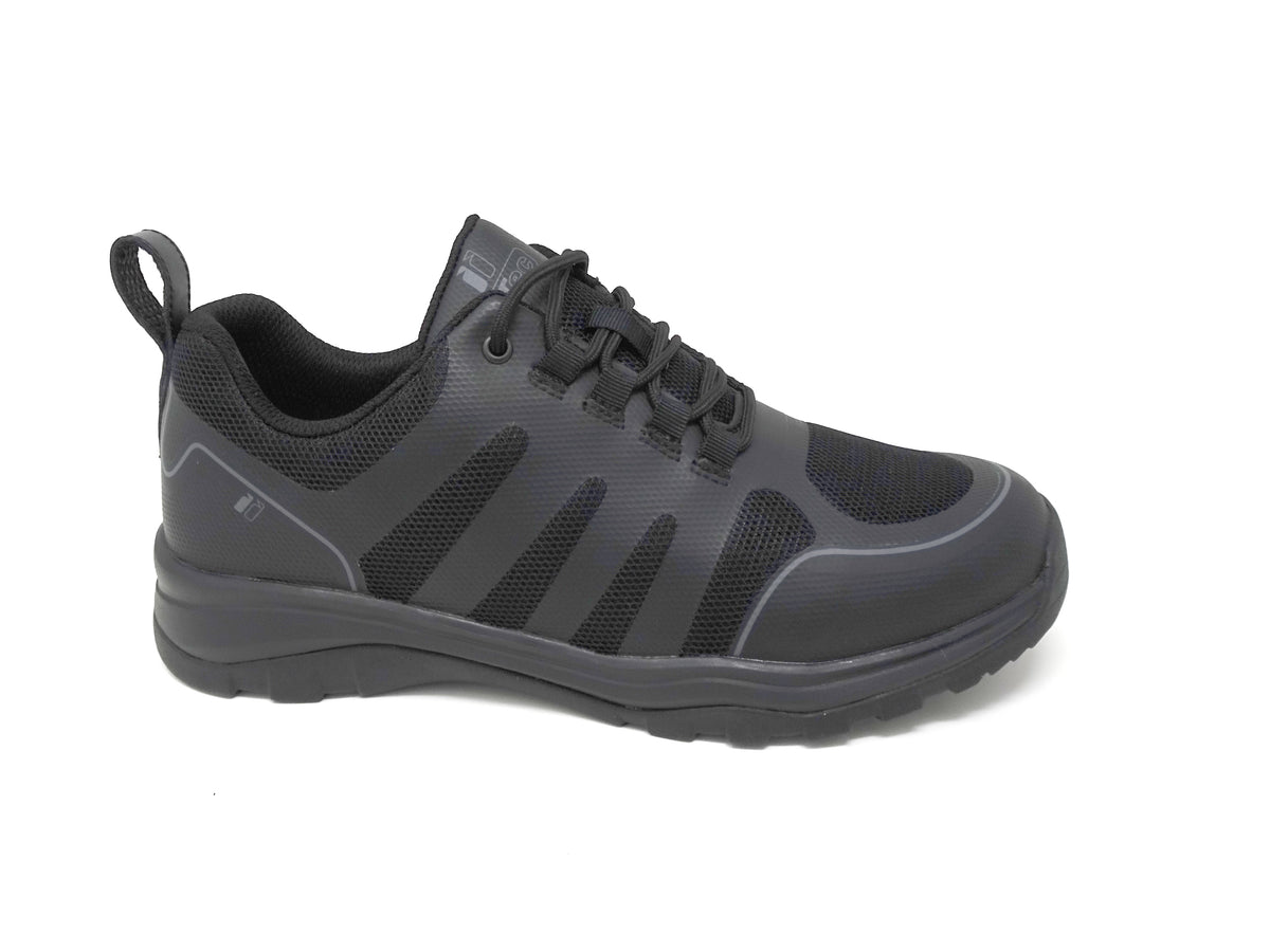 FITec 9730-1L Black - Men's Laces Walking Shoes with Slip