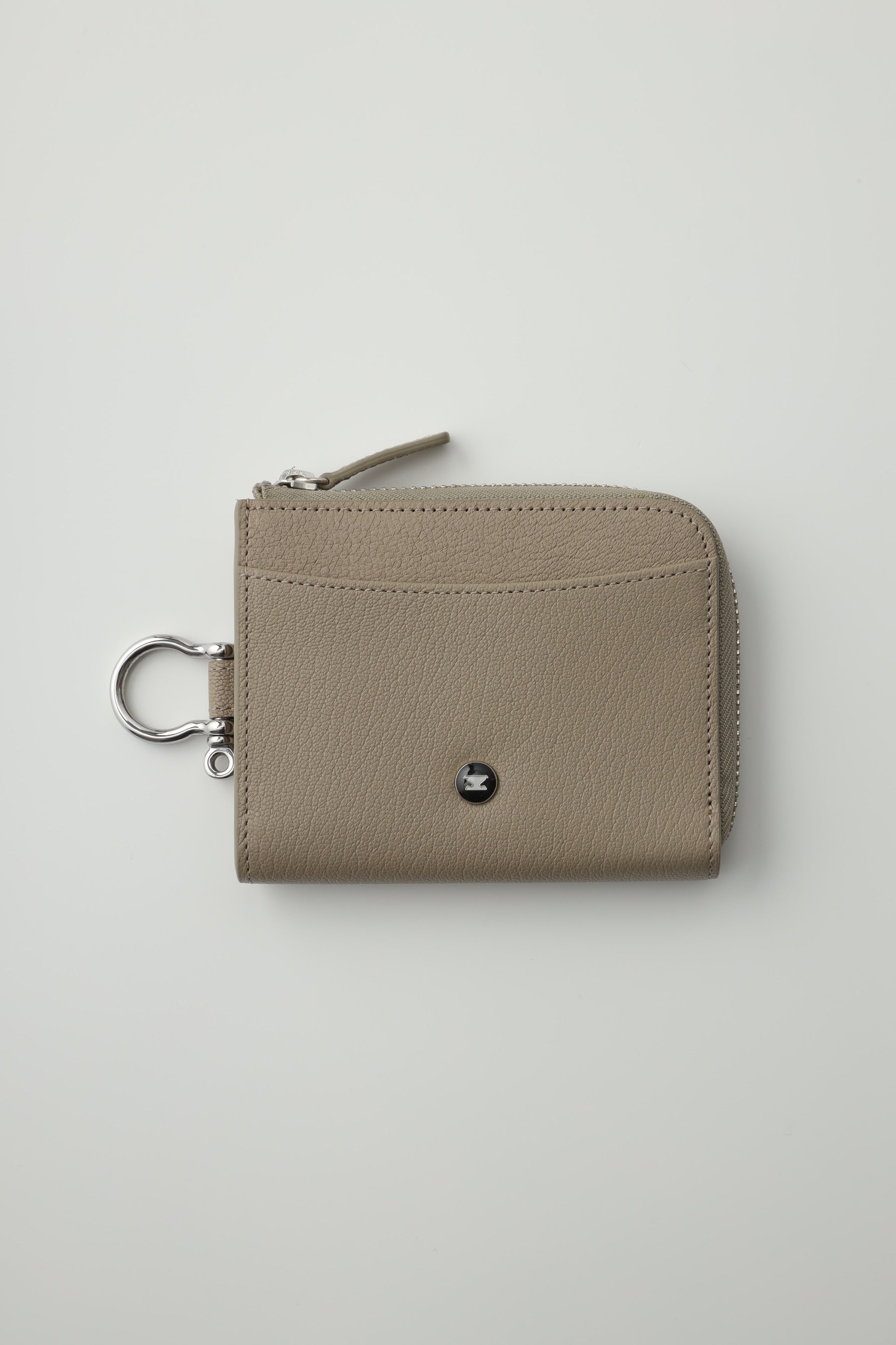 ジップレザーウォレット エトープ AirTag 収納ポケット付き / Zip